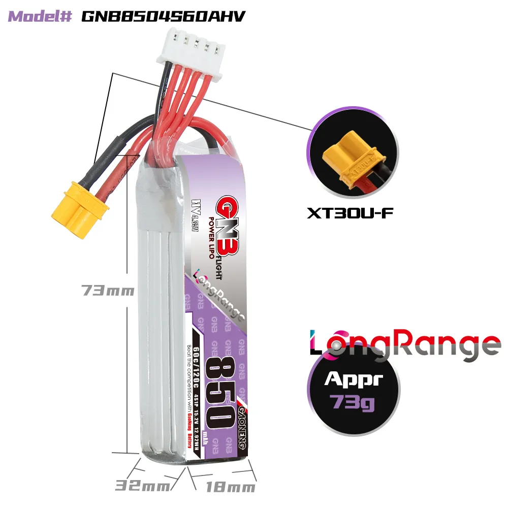 GAONENG GNB LiPo-batterij 850m - Drone Battery 4S recensie en prijs