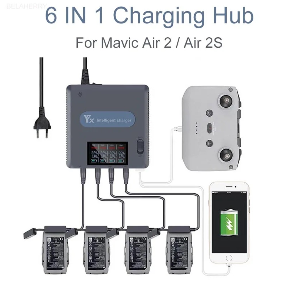 6-in-1 digitale display batter - Drone Battery Smart recensie en prijs